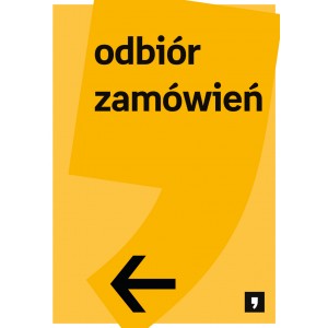 IA4-info pion A4 "Odbiór zamówień w lewo" przecinek