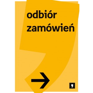 IA4-info pion A4 "Odbiór zamówień w prawo" przecinek