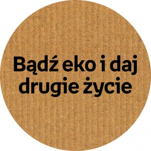 BE-wobbler z uchwytem mocującym "Bądź eko"