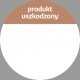 NP-naklejki "produkt uszkodzony" nowe (okragłe, brązowe), 500 sztuk