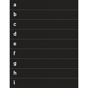 WKMP-wsuwki regałowe krótkie "Alfabet"