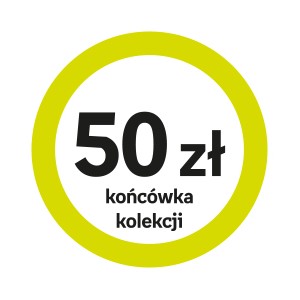 NP-naklejki "50 zł" (okrągłe, z zieloną ramką), 200 sztuk