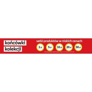KK-tabliczki regałowe 1195 mm, na wysoki regał dla FS "Końcówki kolekcji"