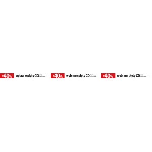 WPCD40-listwy regałowe długie "Wybrane płyty CD -40% drugi, tańszy tytuł"