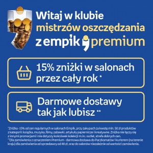 WKMO-wobblery "Witaj w klubie mistrzów oszczędzania 15% zniżki w salonach przez cały rok"