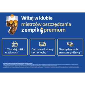WKMO-infa duże A2 dwustronne 594 mm "Witaj w klubie mistrzów oszczedzania z empik premium"
